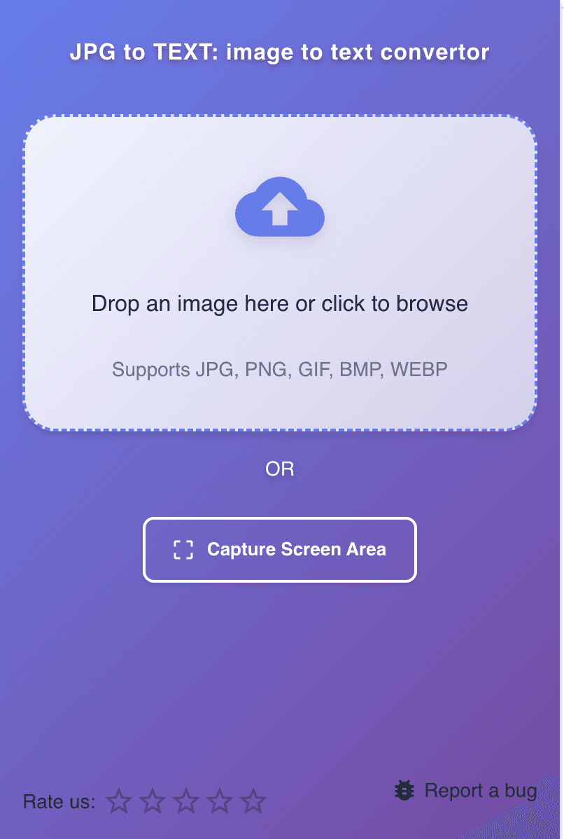 JPG to TEXT Preview