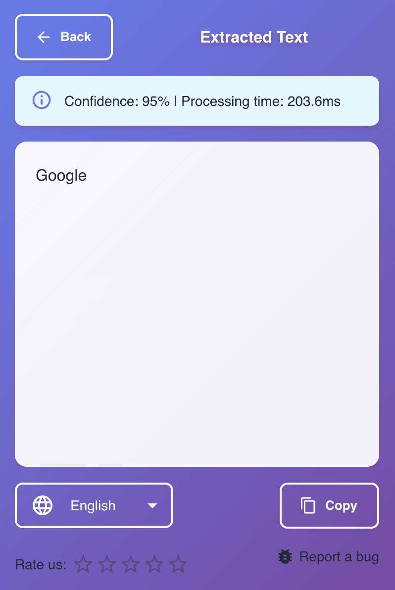JPG to TEXT Preview