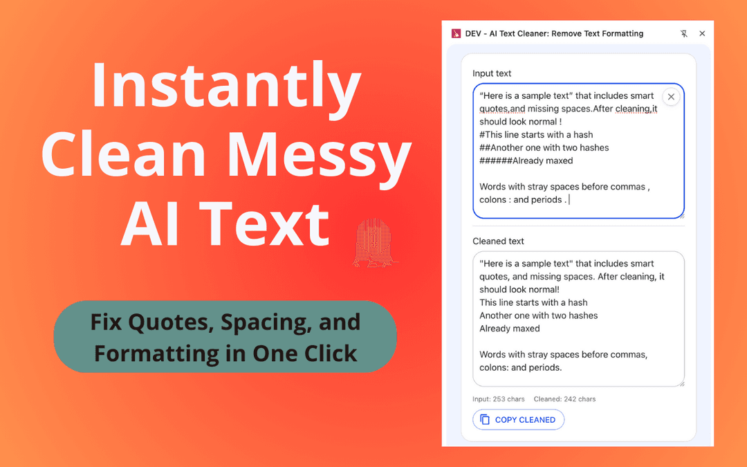 AI Text Cleaner preview